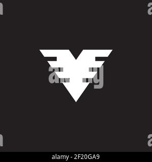 Triangle eagle logo design vector template Stock Vector