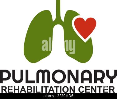 Lung medical center logo design vector template Stock Vector
