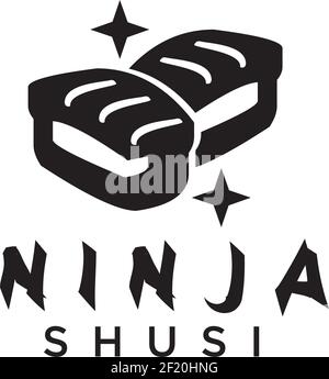 Sushi restaurant logo design vector template Stock Vector