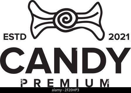 Candy shop logo design vector template Stock Vector
