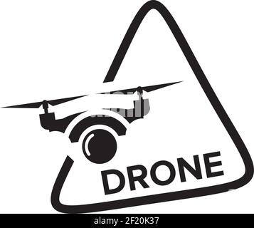 Drone flying club logo design vector template Stock Vector