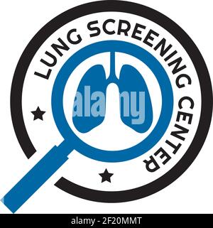 Lung medical center logo design vector template Stock Vector