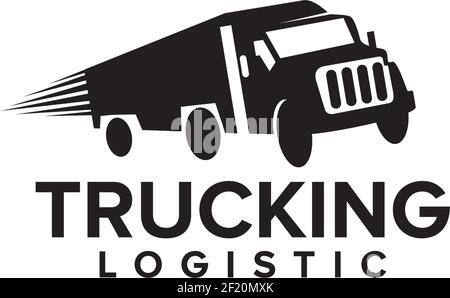 Trucking logistic logo design vector template Stock Vector
