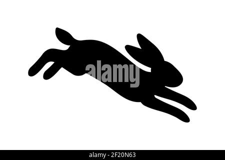 bunny jumping silhouette