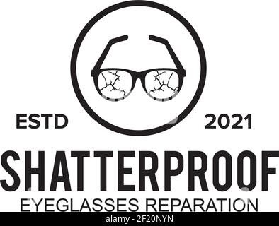 Eye glasses service logo design template Stock Vector