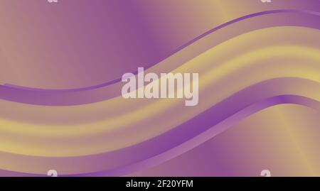 Violet and cream color wavy gradient fluid background, banner for presentation, landing page, web site. Stock Vector
