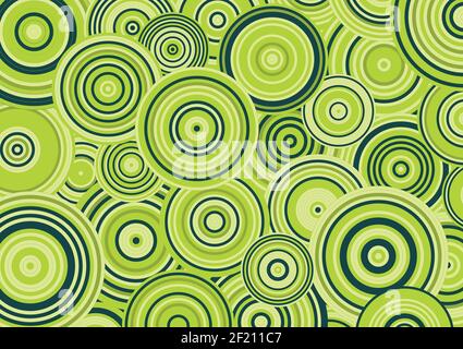 Abstract lemonade slices pattern design decorative artwork. Overlapping style of fresh green style background. illustration vector Stock Vector