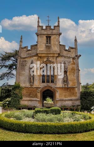 The medieval church of Sudeley castle in England   Beside the castle at Sudeley stands the small Perpendicular church of St Mary's. Around 1070 the No Stock Photo