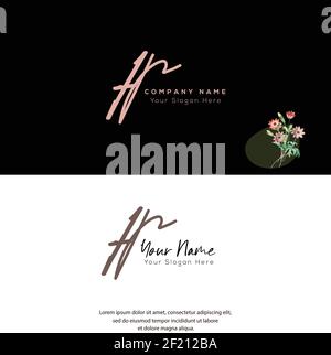 T P TP Initial letter handwriting and signature logo. Beauty vector initial logo .Fashion, boutique, floral and botanical Stock Vector