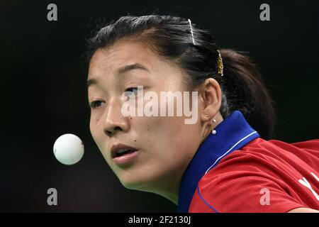 France's Xue Li competes during the Olympic Games RIO 2016, Table Tennis, on August 7, 2016, in Rio, Brazil - Photo Philippe Millereau / KMSP / DPPI Stock Photo