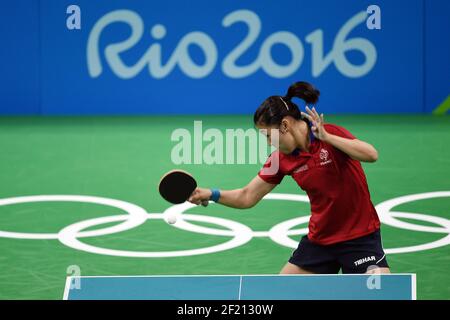 France's Xue Li competes during the Olympic Games RIO 2016, Table Tennis, on August 7, 2016, in Rio, Brazil - Photo Philippe Millereau / KMSP / DPPI Stock Photo