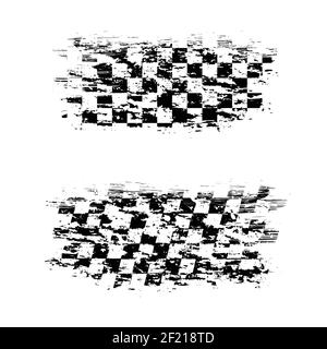 Sport flags grunge silhouettes set Stock Vector