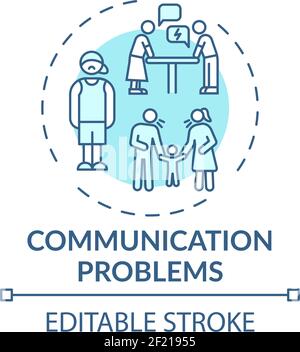 Communication problems concept icon Stock Vector
