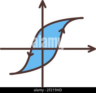 Graphing RGB color icon Stock Vector