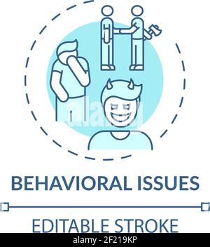 Behavioral issues concept icon Stock Vector