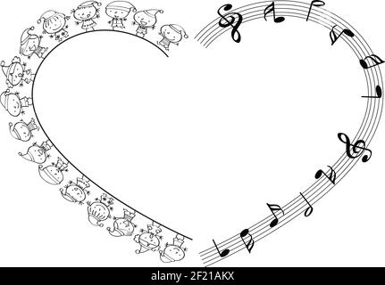 vector cartoon merry Christmas kids background Stock Vector