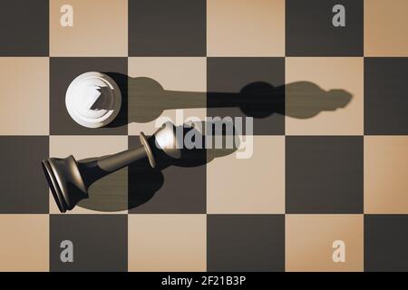 Chess two kings checkmate Stock Photo