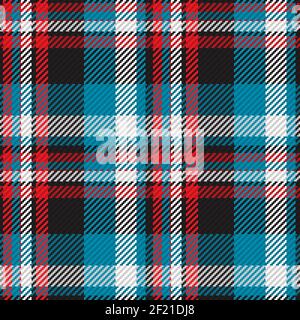 Seamless pattern of scottish tartan plaid. Repeatable background with check fabric texture. Flat vector backdrop of striped textile print. Stock Vector