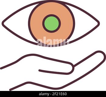 Attention to details RGB color icon Stock Vector