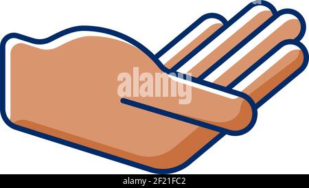 Hand holding something RGB color icon Stock Vector Image & Art - Alamy