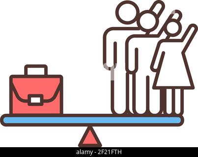 Work-life harmony RGB color icon Stock Vector Image & Art - Alamy