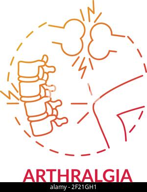 Arthralgia concept icon Stock Vector