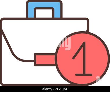 First job seeking RGB color icon Stock Vector