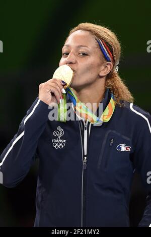 France's Estelle Mossely wins the gold medal in 57kg category during the Olympic Games RIO 2016, Boxing, on August 19, 2016, in Rio, Brazil - Photo Philippe Millereau / KMSP / DPPI Stock Photo