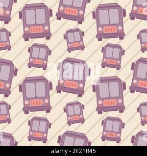 bus seamless pattern vector illustration Stock Vector