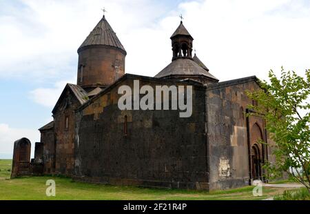 the Saghmosavank monnastery in Armenia Stock Photo