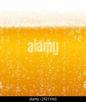 Vector beer foam background horizontally seamless pattern Stock Vector