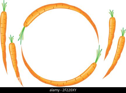 vector cartoon carrot border background design Stock Vector