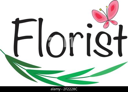 vector florist logo sign icon design Stock Vector