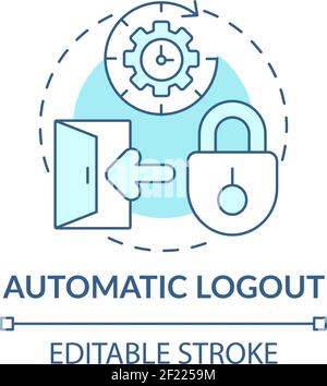 Automatic logout concept icon Stock Vector