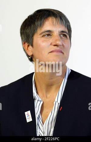 French Paralympic Committee President Emmanuelle Assmann during the 4th day of the CIO Evaluation Commission to visit Paris, in Paris, on May 16, 2017 - Photo Philippe Millereau / KMSP / DPPI Stock Photo