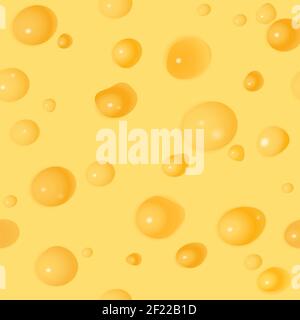 Vector Seamless Realistic Cheese Pattern Background Illustration Stock Vector