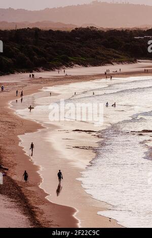 Byron Beach at dusk, Byron Bay, Australia. Stock Photo