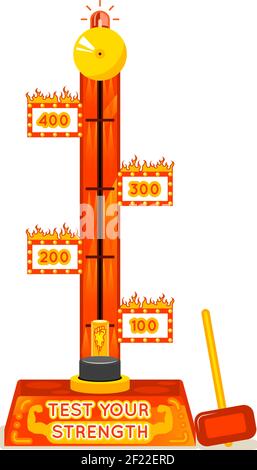 Testing Strength Vector Test your strength. Vector. Isolated on white background. Isometric ...