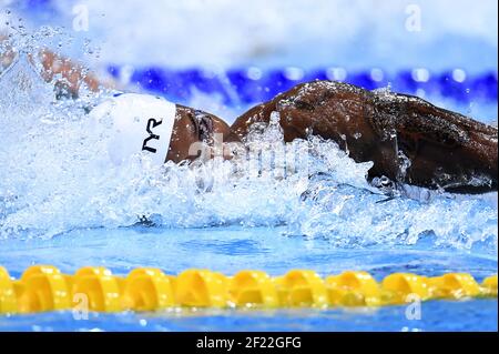 Mehdy Metella (FRA) competes on Men's 100 m Heat during the 17th FINA World Championships, at Duna Arena, in Budapest, Hungary, Day 13, on July 26th, 2017, Photo Stephane Kempinaire / KMSP / DPPI Stock Photo