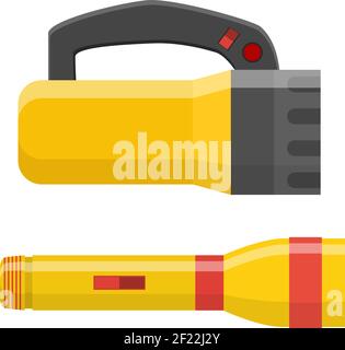 Tourist flashlight icon Stock Vector