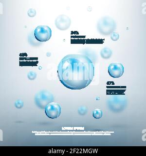 Abstract molecules vector background. Molecular chemistry, atom structure, research scientific illustration Stock Vector