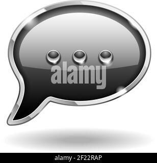 Bubble Talk Icon isolated on white. Vector Sign Stock Vector