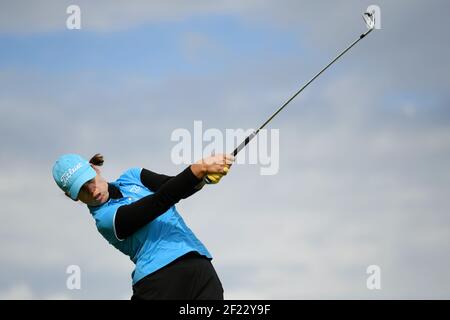 Karine Icher of France competes during the second round of LPGA Evian ...