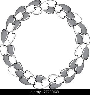 vector heart shape balloons border frame background Stock Vector Image ...