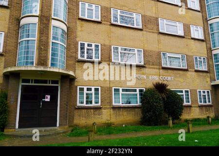 London, UK. 10th Mar, 2021. Poynders Court on the South circular in South West London, of interest to the police in the search for Sarah Everard. Credit: JOHNNY ARMSTEAD/Alamy Live News Stock Photo
