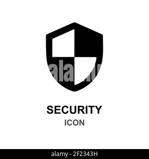 Security Protection Icon in black. Vector EPS 10 Stock Vector