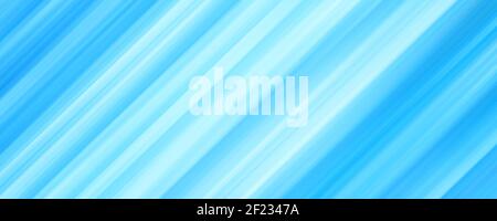 Blue, white diagonal strips. Abstract panoramic background, soft gradient. Bright colored speed lines. Textured surface. Modern design for web banner Stock Photo