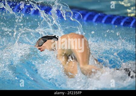 James Guy (GBR) competes on Men's 200 m Freestyle during the Meeting international, FFN Golden Tour, Camille Muffat, 50m at Jean Bouin swimming-pool in Nice, France, on February 2 to 4, 2018 - Photo Stephane Kempinaire / KMSP / DPPI Stock Photo