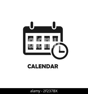 Calendar icon. Simple vector illustration on white background. EPS 10 Stock Vector