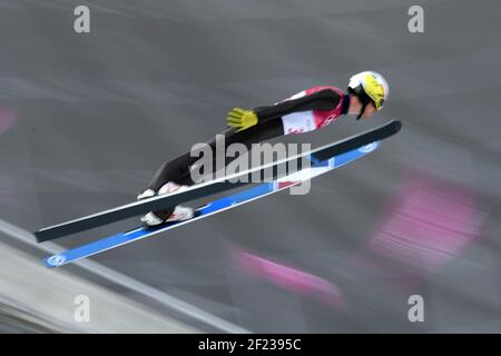 Francois Braud (Fra) during the XXIII Winter Olympic Games Pyeongchang 2018, Nordic Combined, Individual Men's Ski jumping Normal Hill, on February 14, 2018, at Alpensia Ski Jumping Center in Pyeongchang, South Korea - Photo Philippe Millereau / KMSP / DPPI Stock Photo